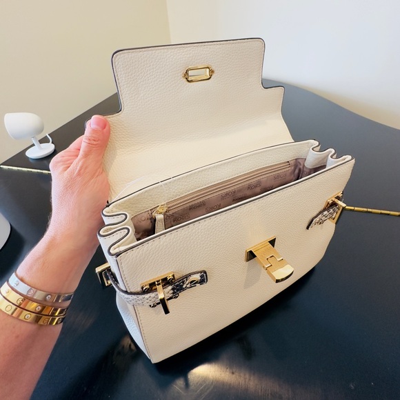 NWT RARE Luxury Authentic Michael Kors Astrid Python Embossed Leather Bag - Picture 13 of 17